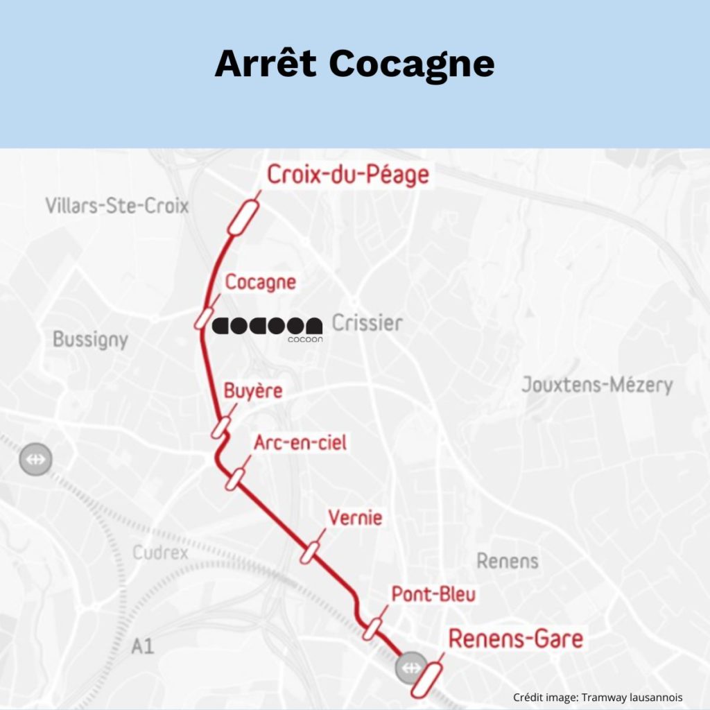 Plan de l'extension du tramway lausannois