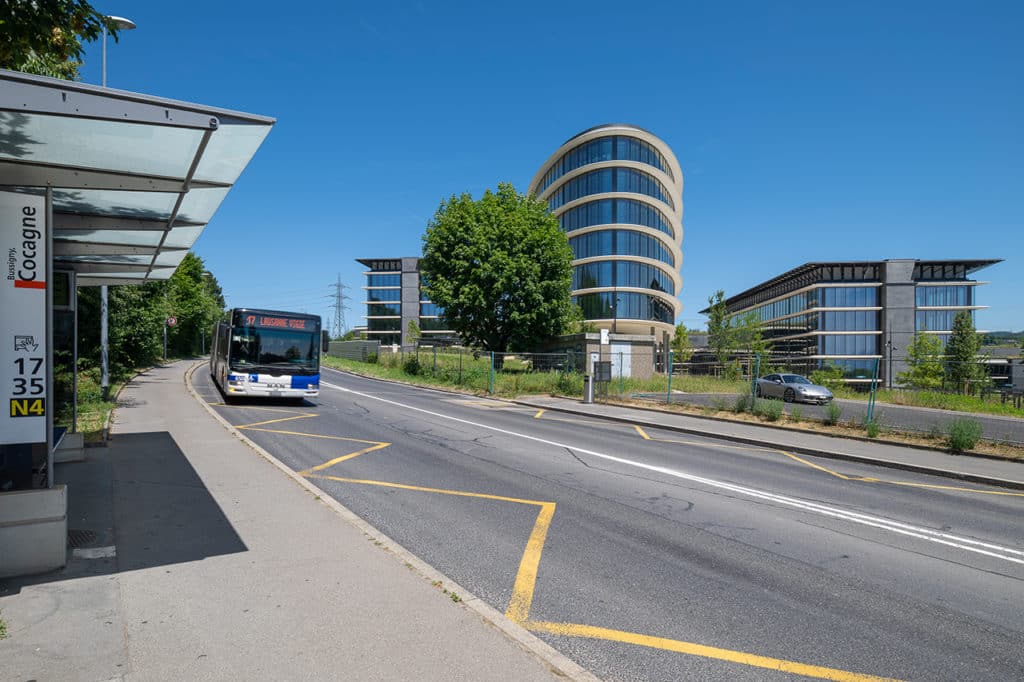 Cocoon accessible par bus à Bussigny, arrêt Cocagne